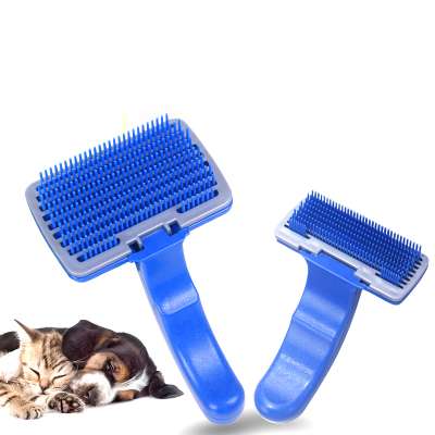 Pet Grooming Supplies Wholesale Cleaning Pet Cat Dog Push Hair Brush Self Cleaning Dog Grooming Brush For Dogs Cat