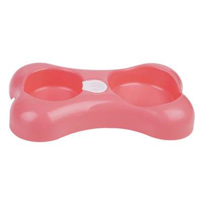 plastic pet dog bowl  Bone shape colorful Dog food bowl  for dog and cat