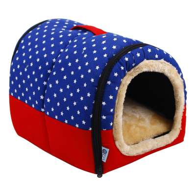 New Cheap blue star Dog Kennels Soft plush pp cotton Warm big pet Dog Indoor House